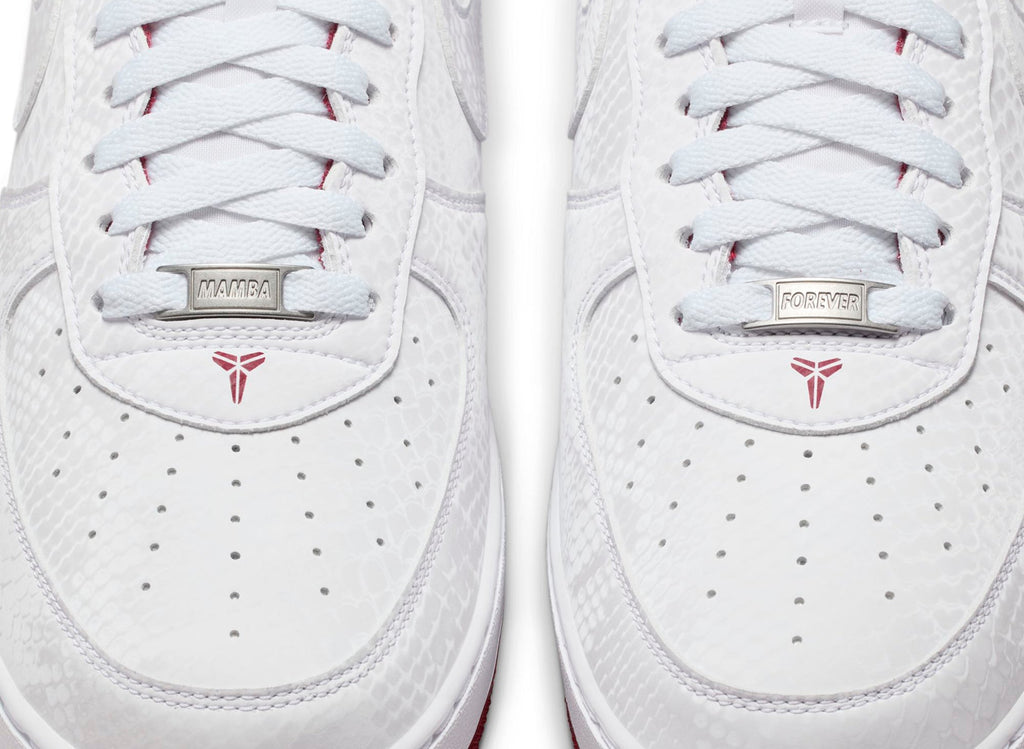 Nike Kobe Air Force 1 Low in White / Team Red