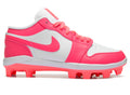 Jordan 1 Retro MCS Low Baseball Cleats in Digital Pink