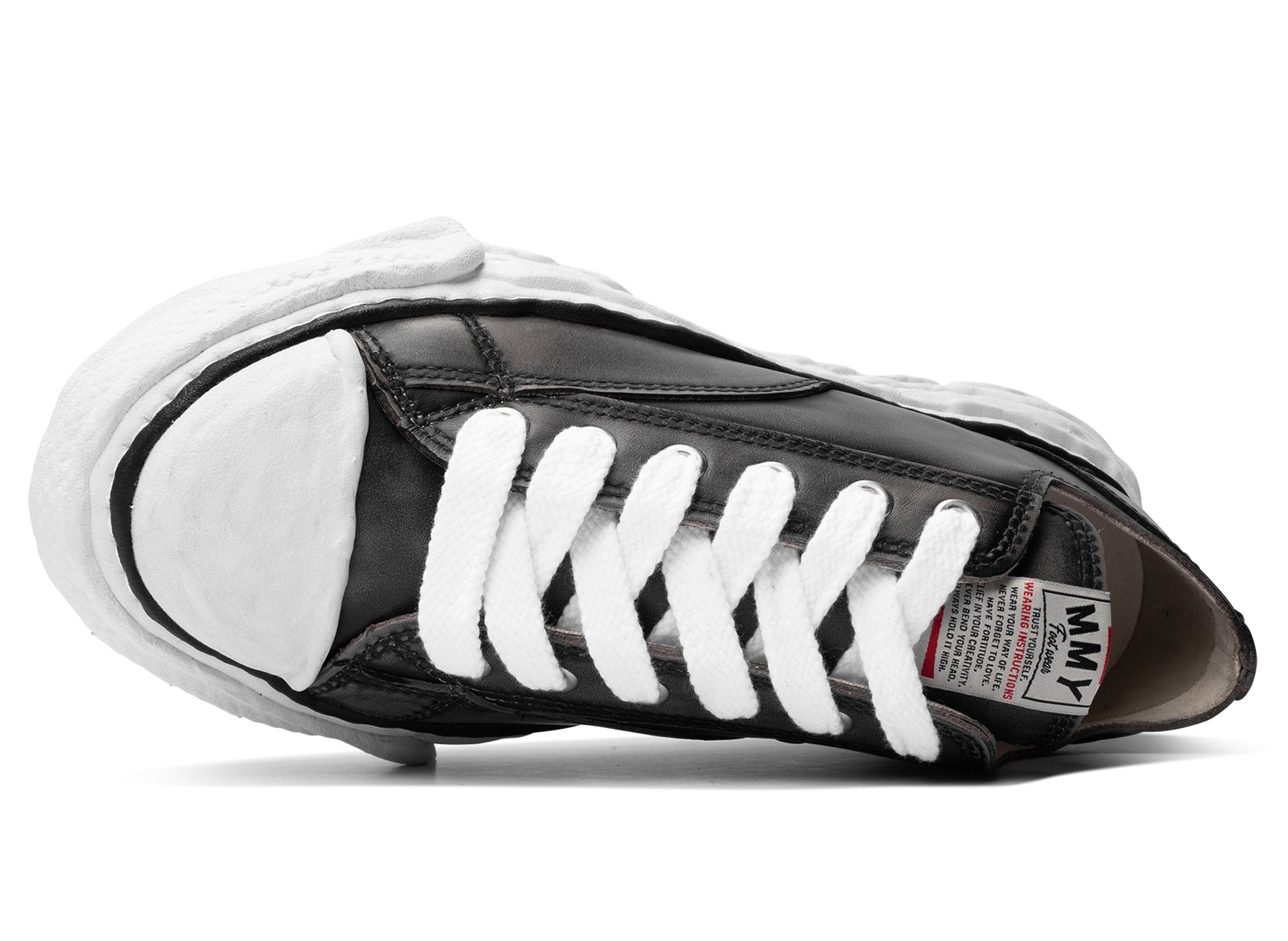Maison Mihara Yasuhiro "PETERSON23" OG Sole Vintage Leather Effect in Black