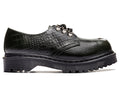 Dr. Martens Crocodile 1461 Bex Steel Toe Leather Shoes in Forest Green