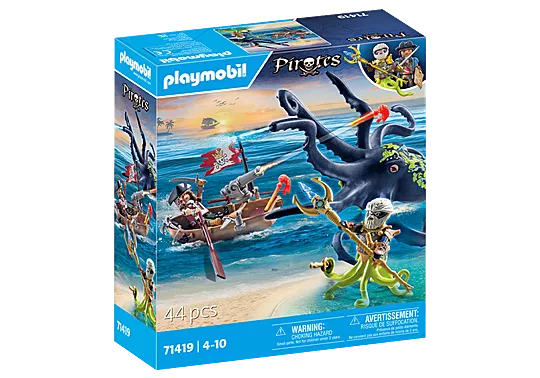 Pirate Battle Giant Octopus