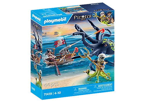 Pirate Battle Giant Octopus