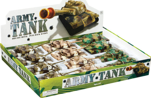 Pull Back Army Tanks (Assorted Colors)