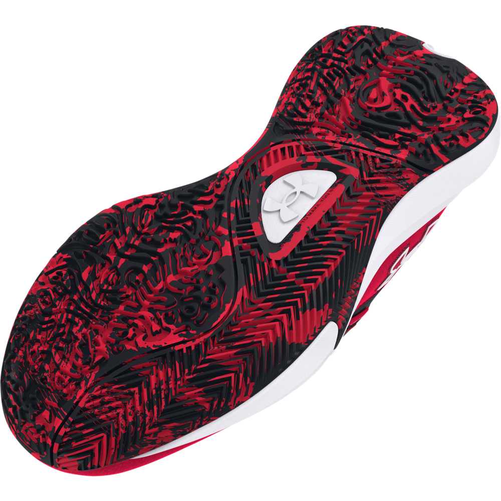 Big Kids' Under Armour Lockdown 7 Basketball Shoes "Red Black White"