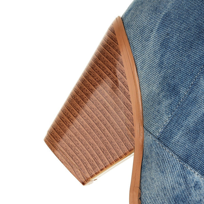 Sadie Knee High Denim Boots