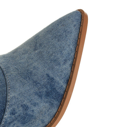Sadie Knee High Denim Boots