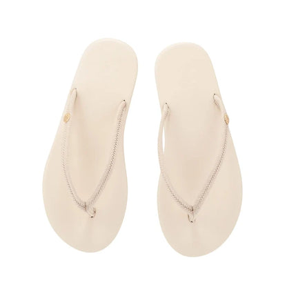 Saionara Rope/Leather Beige sandals top
