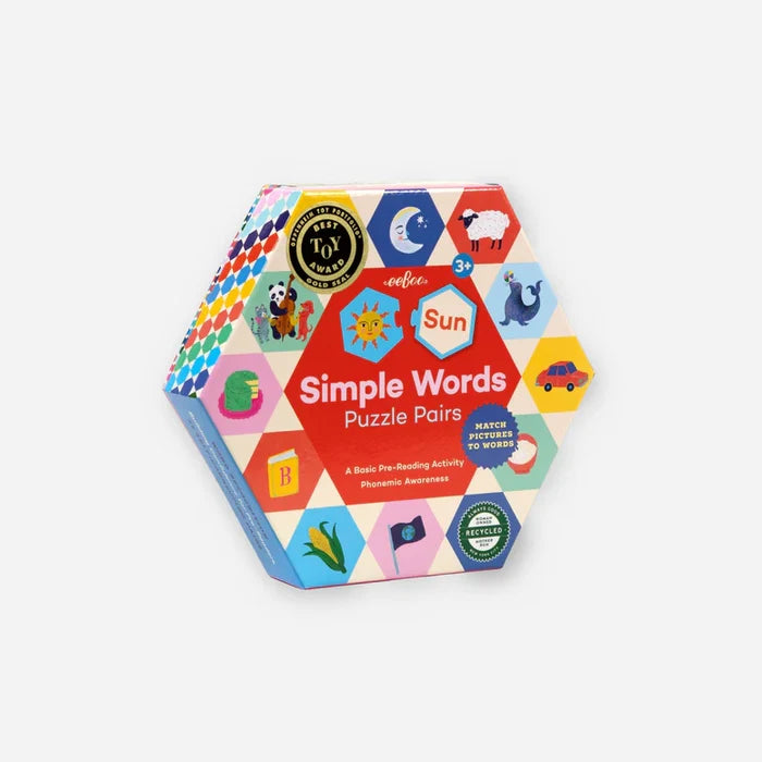 Simple Words Hexagon Puzzle Pair