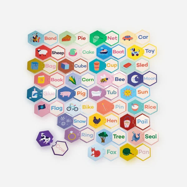 Simple Words Hexagon Puzzle Pair
