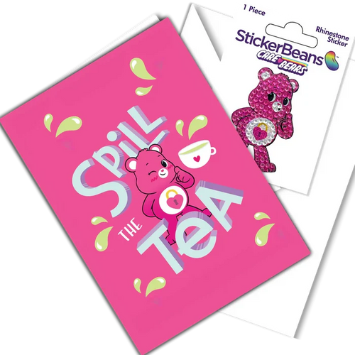 Spill The Tea Card W/Sticker