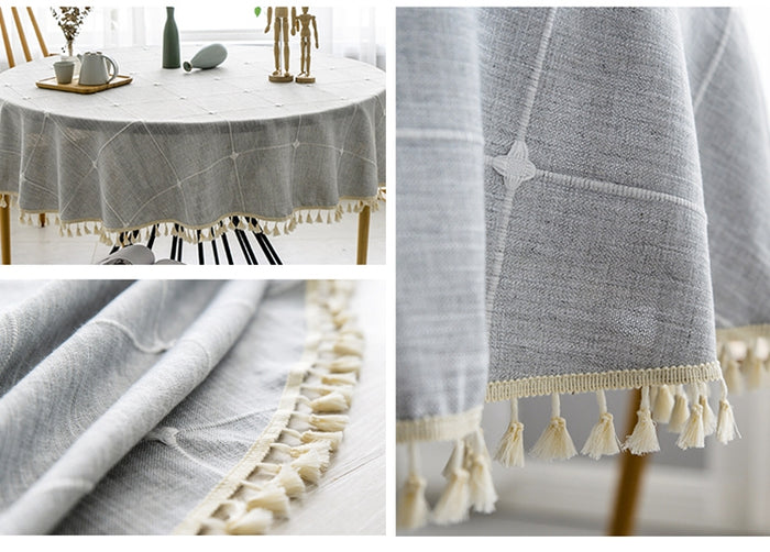 Vinthentic Blanca Round Tablecloth