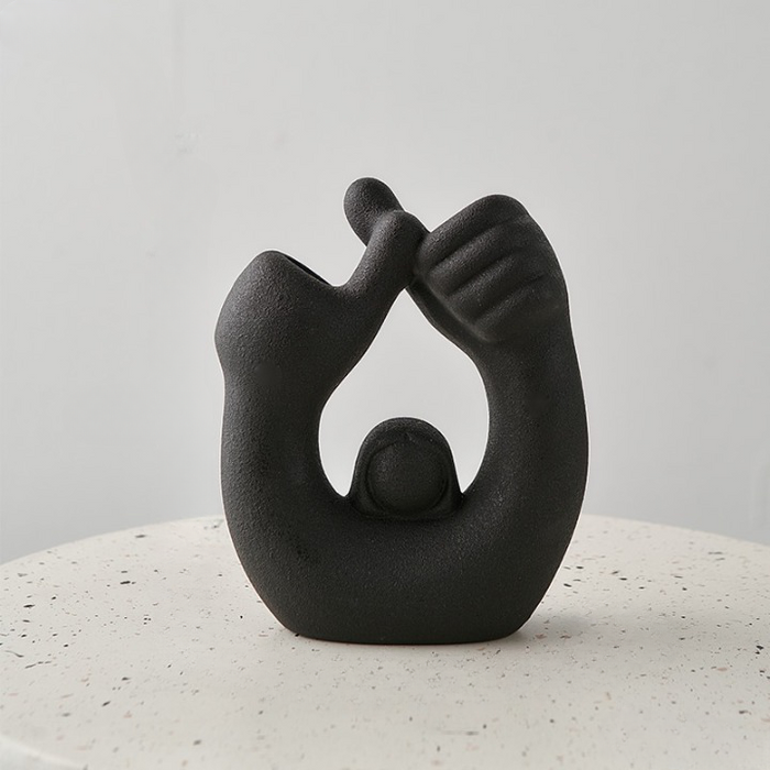 Vinthentic Elegance in Hands Vase