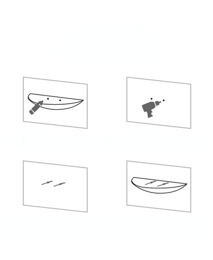 Vinthentic Semicircle Wood Wall Shelves
