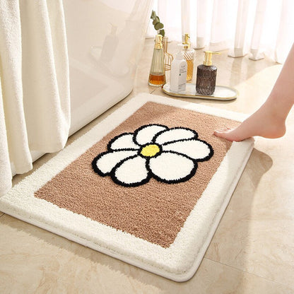 Vinthentic's Pansy Absorbent Bath Rug